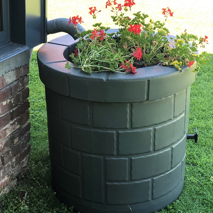 Puit collecteur d'eau gris 340 L Plast'Up