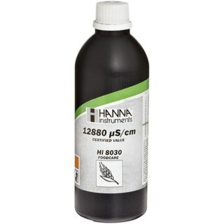 Solution d'étalonnage de conductivité Hanna Instruments, 12,88 mS-cm, bouteille FDA 500 mL