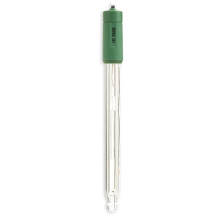 Électrode pH Hanna Instruments, pour solutions polluantes très acides-alcalines, corps en verre, conn. BNC, câble 1 m