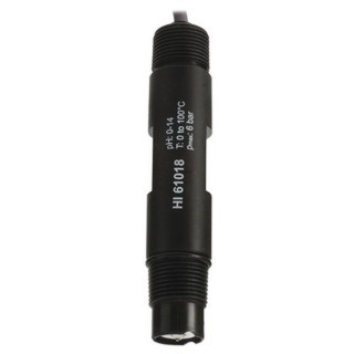 Électrode pH amplifiée Hanna Instruments, hautes températures, entrée diff., Pt100, connecteur BNC, câble 5 m