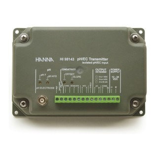 Transmetteur pH-EC Hanna Instruments avec entrées directes pour sondes, sortie isolée, 4-20 mA alimentée, 12 V