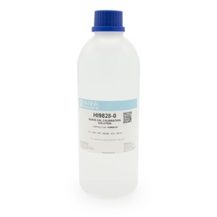 Solution d'étalonnage rapide Hanna Instruments pour pH, EC et OD pour HI9828 et HI9829, bouteille 500 mL