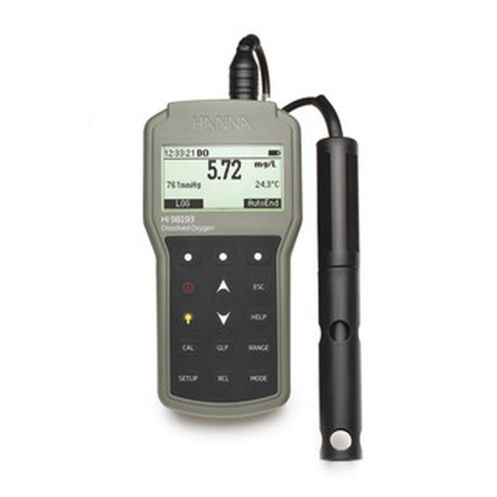 Oxymètre étanche avec baromètre intégré Hanna Instruments, port USB, sonde oxygène polarographique et câble 4 m