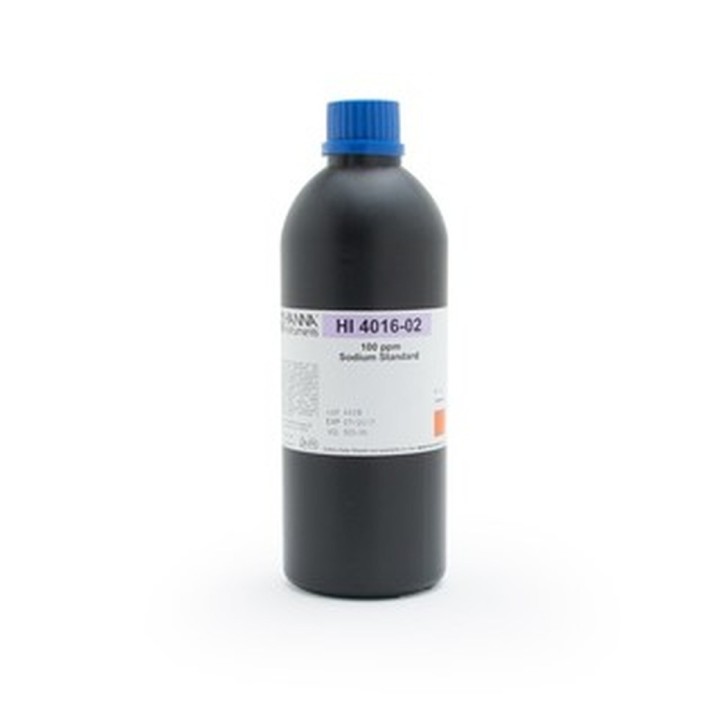 Solution d'étalonnage Hanna Instruments pour sodium, 100 mg-L, bouteille 500 mL