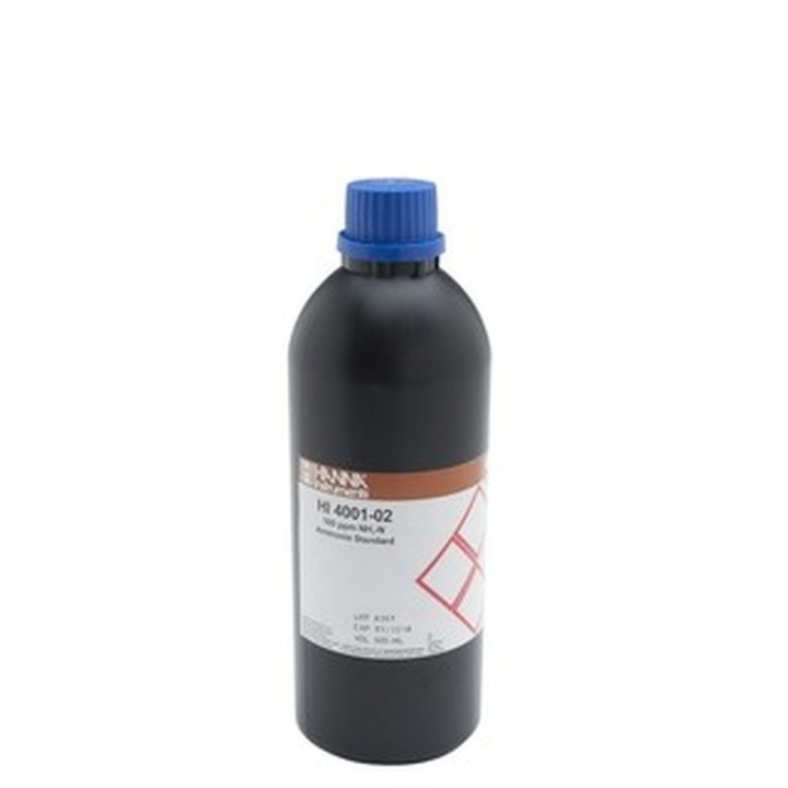 Solution étalon 100 mg-L ammoniaque (N) Hanna Instruments, 500 mL