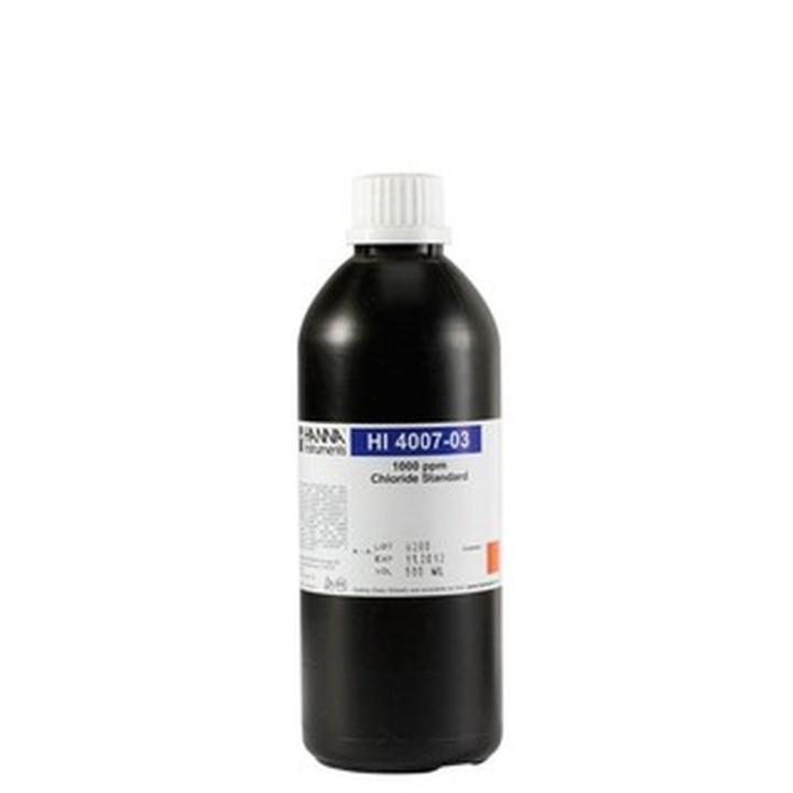 Solution étalon 1000 mg-L chlorures Hanna Instruments, 500 mL