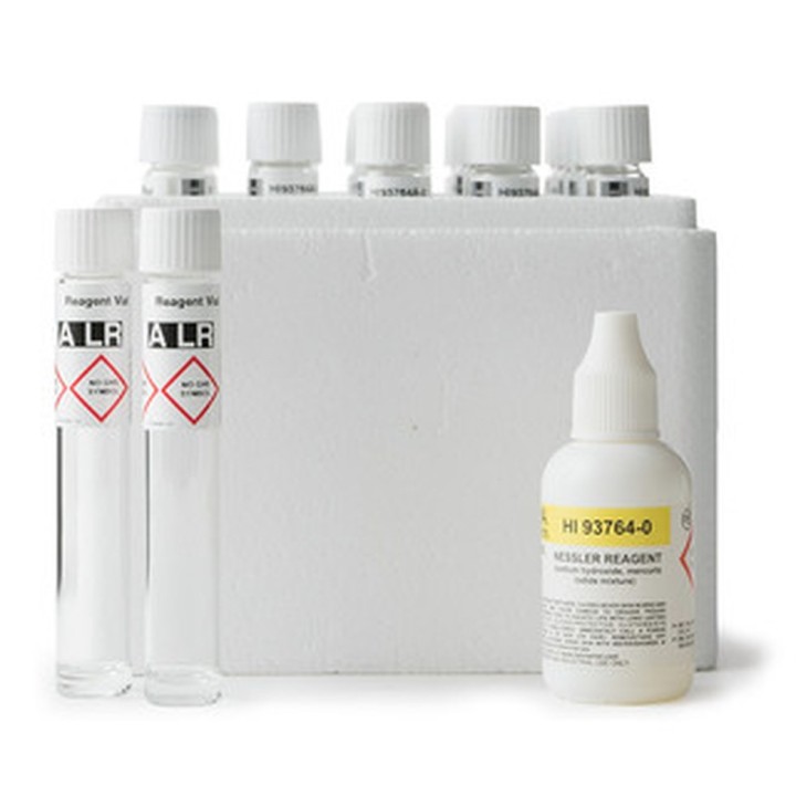 Réactifs ammoniaque Hanna Instruments, 0,00 à 3,00 mg-L, 25 tubes prédosés