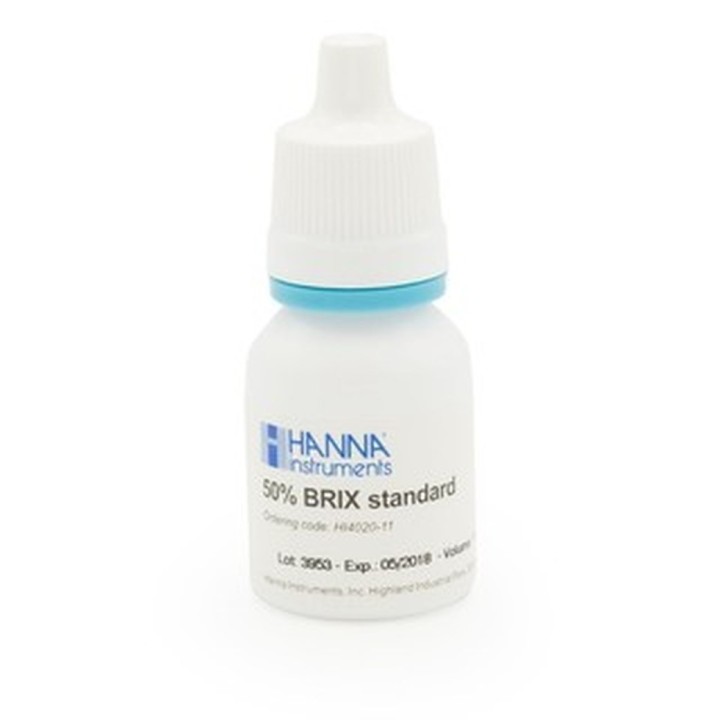 Solution standard Brix Hanna Instruments, 50% Brix, flacon 10 mL