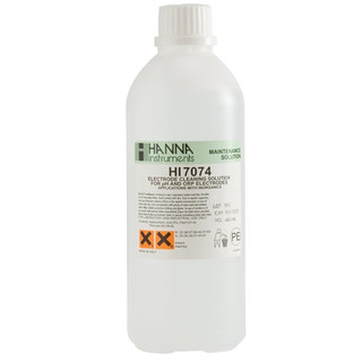 Solution nettoyage Hanna Instruments pour matières inorganiques, flacon 500 mL