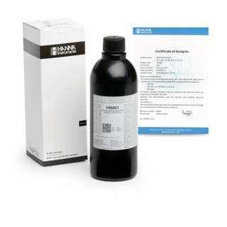 Solution tampon Hanna Instruments, pH 1,000, ±0,002 pH, certificat d'analyse, bouteille 500 ml