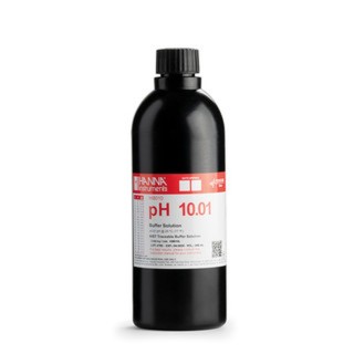 Solution tampon Hanna Instruments, pH 10,01, certificat d'analyse, bouteille FDA 500 mL