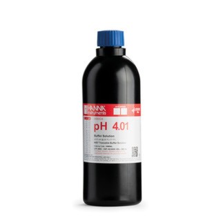 Solution tampon Hanna Instruments, pH 4,01, bouteille FDA 500 mL