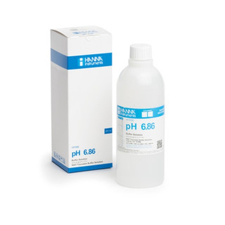 Solution tampon Hanna Instruments, pH 6,86, bouteille 500 mL
