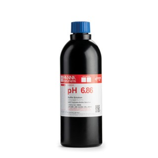 Solution tampon Hanna Instruments, pH 6,86, certificat d'analyse, bouteille FDA 500 mL