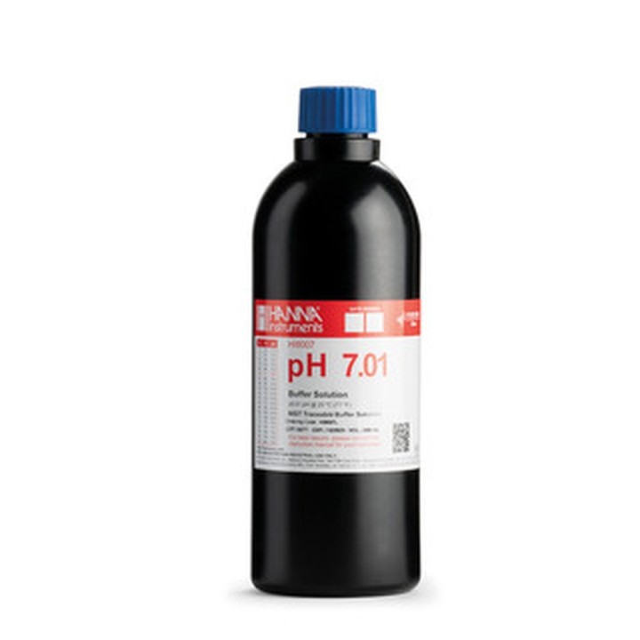 Solution tampon Hanna Instruments, pH 7,01, bouteille FDA 500 mL
