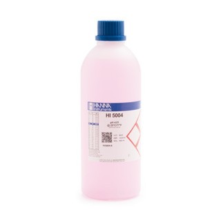 Solution tampon Hanna Instruments, colorée pH 4,01, ±0,01 pH, certificat d'analyse, bouteille 500 Ml