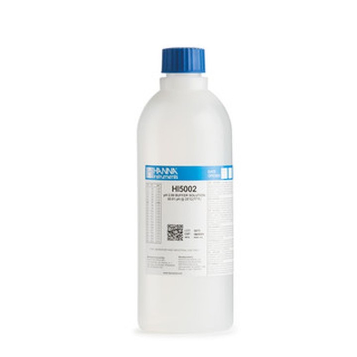 Solution tampon Hanna Instruments, pH 2,00, ±0,01 pH, certificat d'analyse, bouteille 1 L