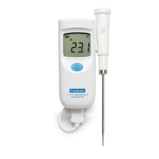 Thermomètre compact étanche à thermocouple type K Hanna Instruments avec sonde de pénétration à réponse rapide FC766C1