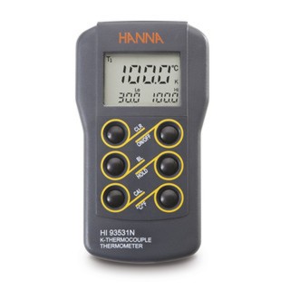 Thermomètre compact étanche à thermocouple type K °C-°F Hanna Instruments, min-max, HOLD, étalonnage à 0 °C, coffret