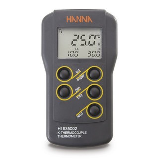 Thermomètre thermocouple K Hanna Instruments de précision étanche et compact, 2 entrées de sonde
