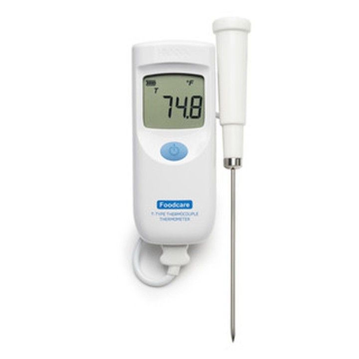 Thermomètre alimentaire à thermocouple type T Hanna Instruments avec sonde interchangeable, étanche, économique