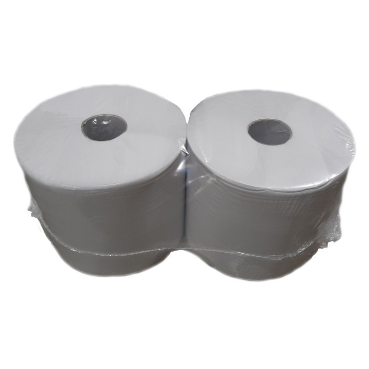 Pack 2 bobines d'essuie-mains professionnelles blanc alimentaire 2 x 1000 feuilles - EcoLabel