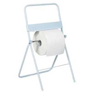 Dévidoir de bobine d'essuie-mains sur pied en métal blanc