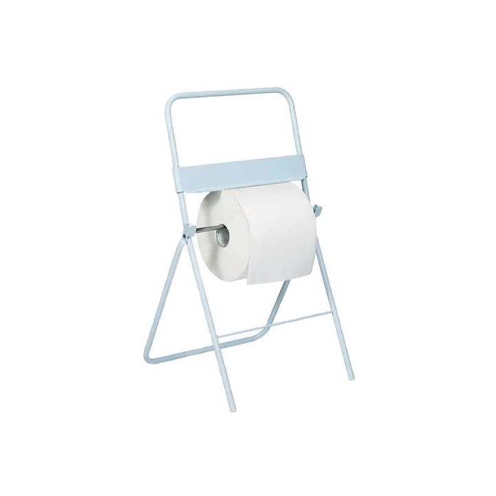 Dévidoir de bobine d'essuie-mains sur pied en métal blanc