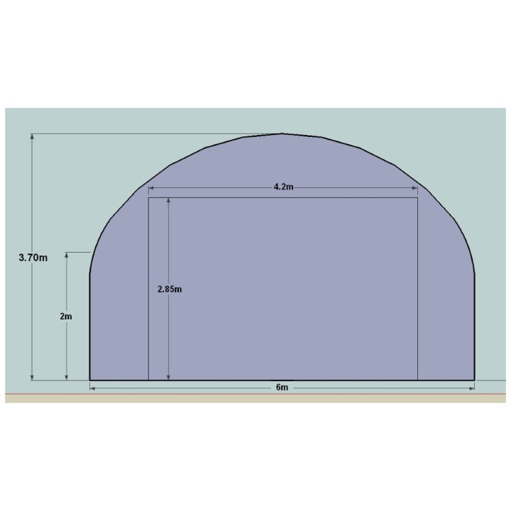 Abri bâché Bati-Ser Axame, 6 x 10 m, pieds droits AXAMBAT610PEPCPF
