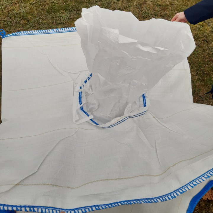 Big Bag avec jupe de remplissage et goulotte de vidange - Dim. Int. 91 x 91 x 120 cm - capacité 1000 kg