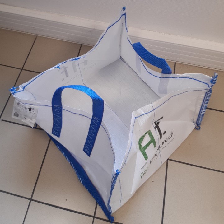 Sac à gravats et jardinage Multi-usage capacité 250kg ou 130 litres Dim. 56x60x39cm