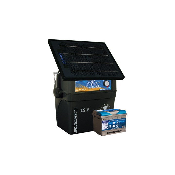 Kit solaire SECUR STAR 14W-ACCU 62Ah elec Lacmé
