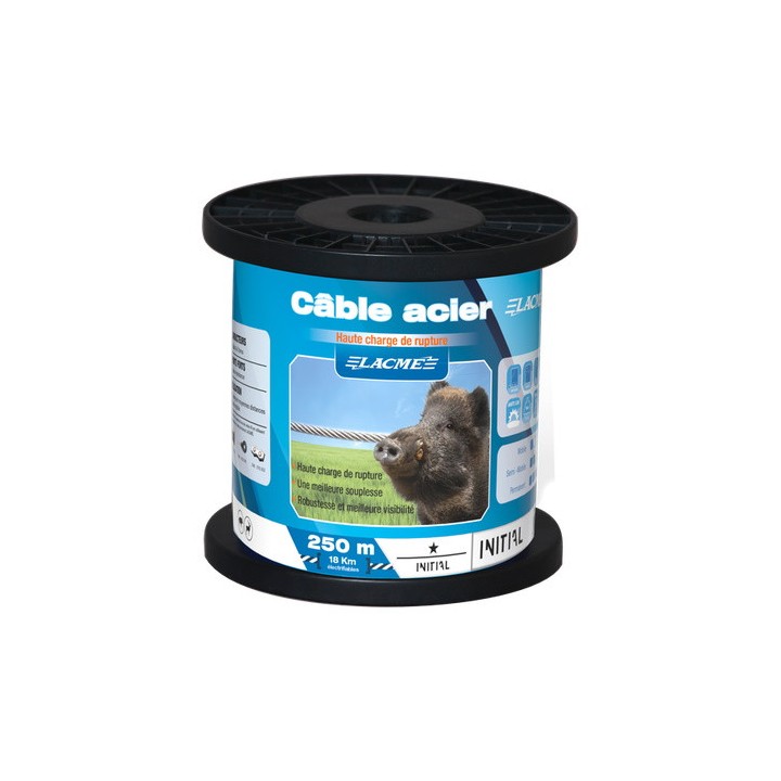 Câble acier galvanisé à haute charge de rupture CABLE ACIER Bobine Lacmé