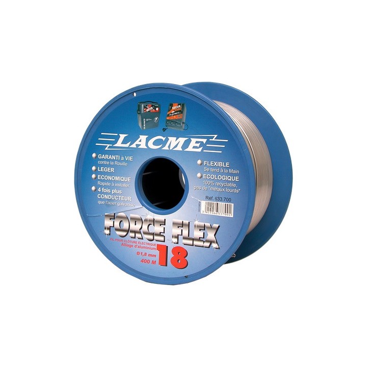 Conducteur en alliage d'aluminium FORCEFLEX 18, 400M Bobine Lacmé