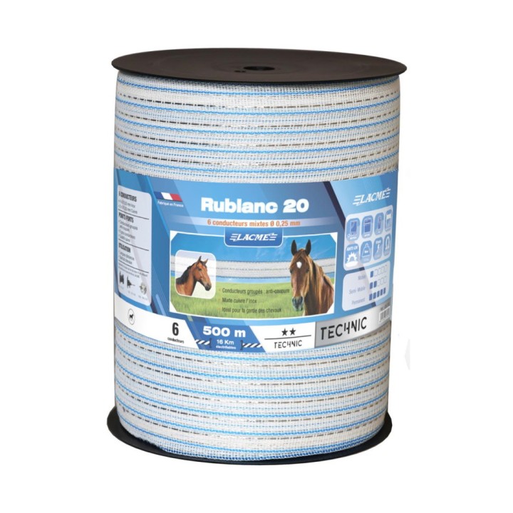 Rubans RUBLANC 20MM Bobine Lacmé