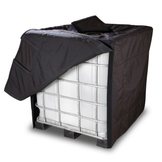 Couverture isolante Deluxe Kuhlmann avec couvercle intégré pour cuve IBC 1000L