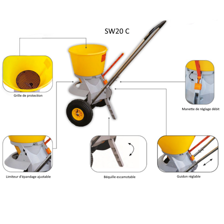 Epandeur SW20 Composite Cemo - petite surface