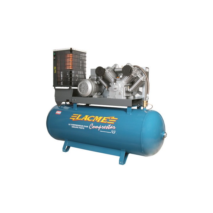 Compresseur d'air biétagé à courroies fixes Comprestar 5060V2BSC Tri Lacmé