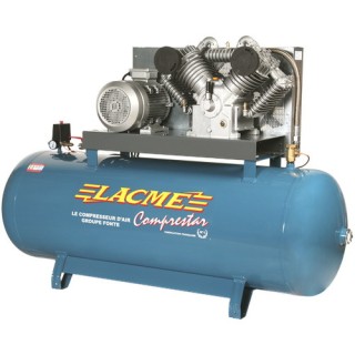Compresseur d'air biétagé à courroies fixes Comprestar 5060V2BHP Tri Lacmé