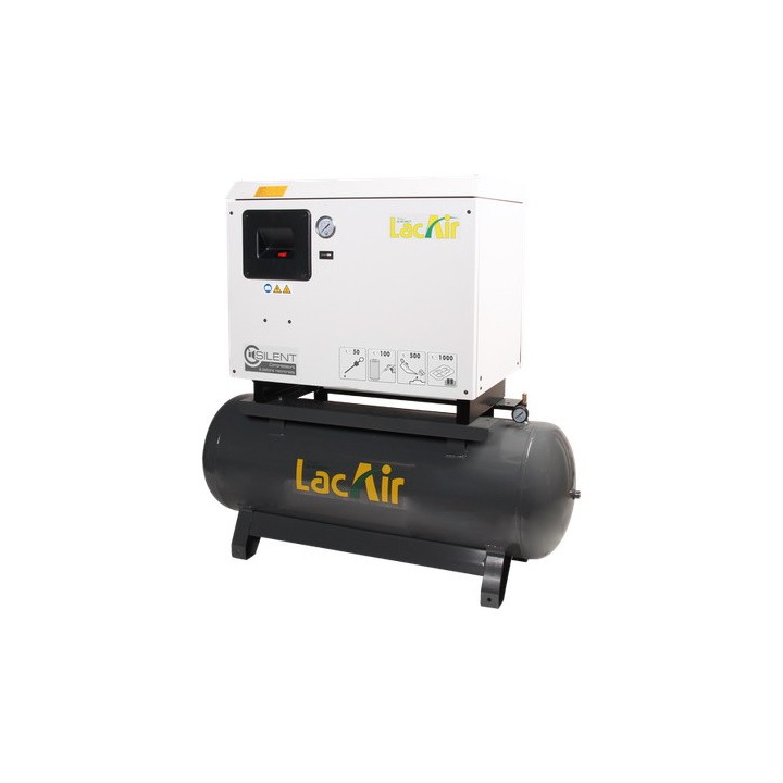 Compresseur d'air biétagé à courroies fixes Silent C32/200D Tri Lacmé