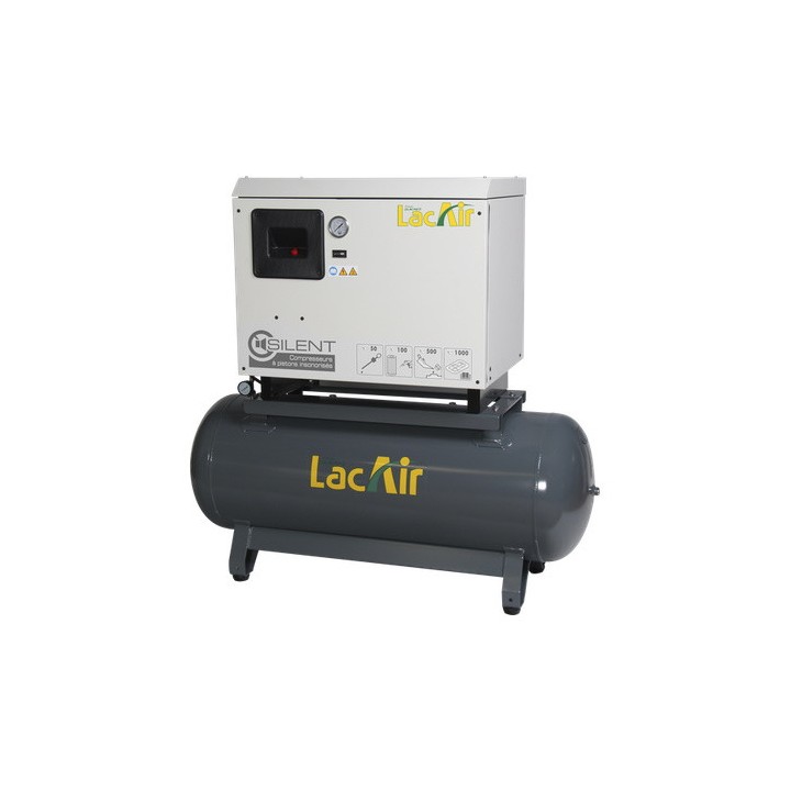 Compresseur d'air biétagé à courroies fixes Silent C32/270D Tri Lacmé