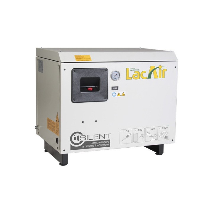 Compresseur d'air biétagé à courroies fixes Silent C36D Tri Lacmé