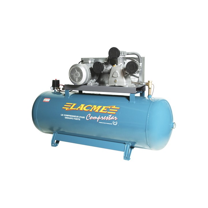 Compresseur d'air monoétagé à courroies fixes Comprestar 55W500 Tri Lacmé