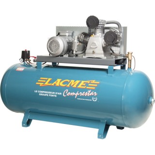 Compresseur d'air biétagé à courroies fixes Comprestar 5042B Tri Lacmé