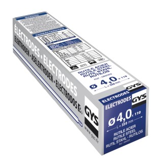 110 électrodes rutiles acier GYS - Ø 4,0 mm - Longueur 350 mm