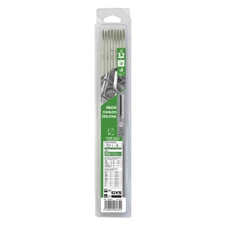 8 électrodes 316L Inox GYS - Ø 3,2 mm - Longueur 350 mm