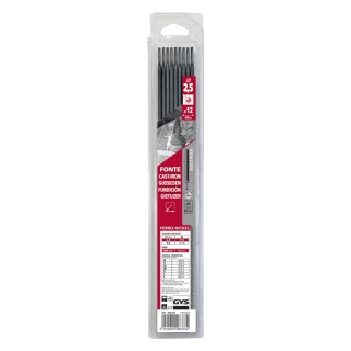 12 électrodes Fonte GYS - Ø 2,5 mm - Longueur 350 mm