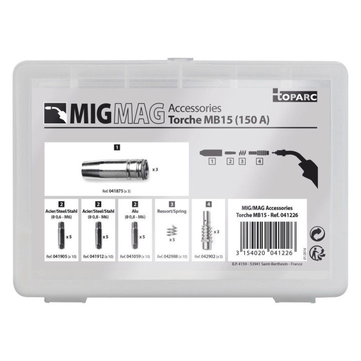 Coffret torche MB15 GYS (MIG/MAG 150 A)