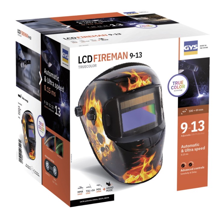 Masque LCD Fireman 9/13 True Color GYS