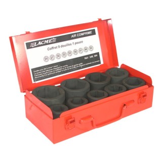 Coffret pro/industrie 9 douilles 1 pouce Lacmé